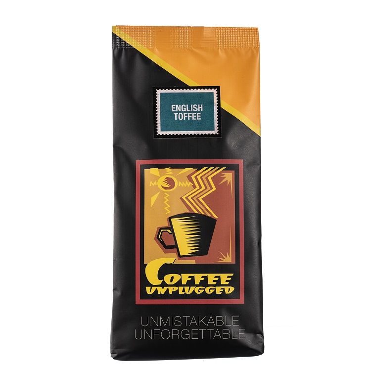 Coffee Unplugged English Toffee Flavoured Coffee - 250g Filter Grind ...