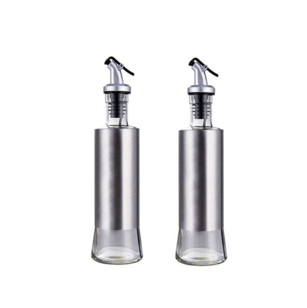 500ml Stainless Steel Glass Oil Vinegar Dispenser - 2 Piece