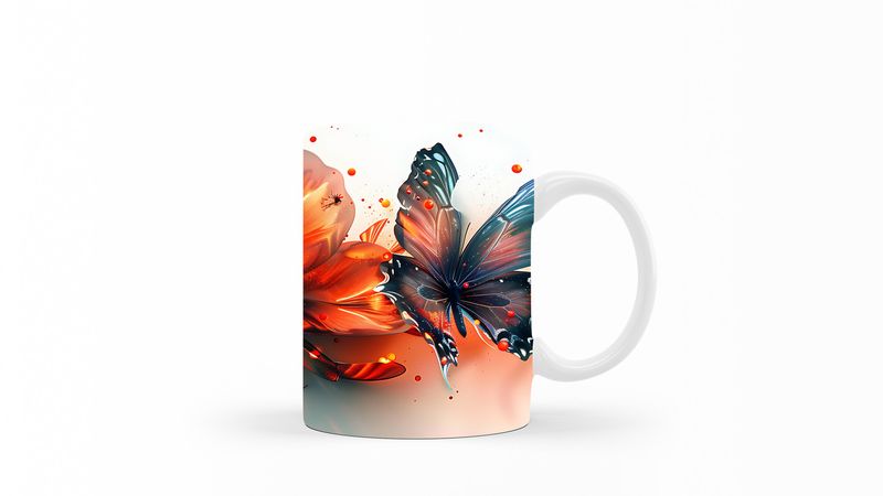 Designer Art Coffee Mug -056-Butterfly