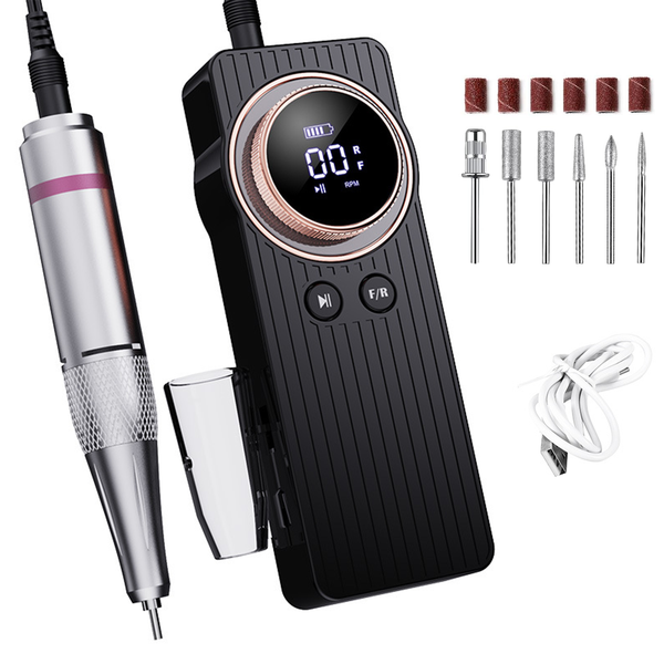 Electric Nail Drill Machine, Professional 35000RPM Portable, Rechargeable