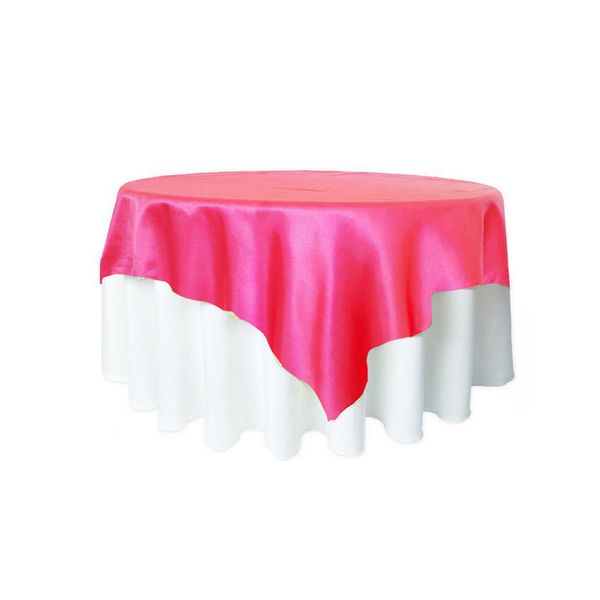 Fuchsia Satin Table Overlay