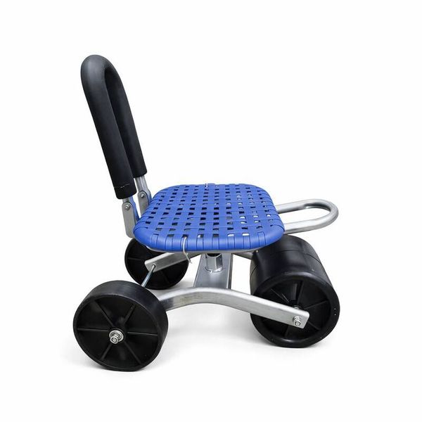 Rolling Garden Work Seat with Wheels 360 Swivel Adjustable Height Stool