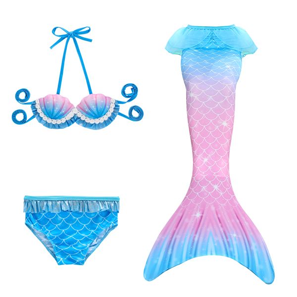 Iconix 3 Piece Kids Cotton Candy Mermaid Bikini | GB37 | Shop Today ...