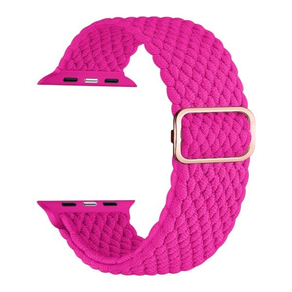 Solo Loop Braided Watch Strap - Hot Pink