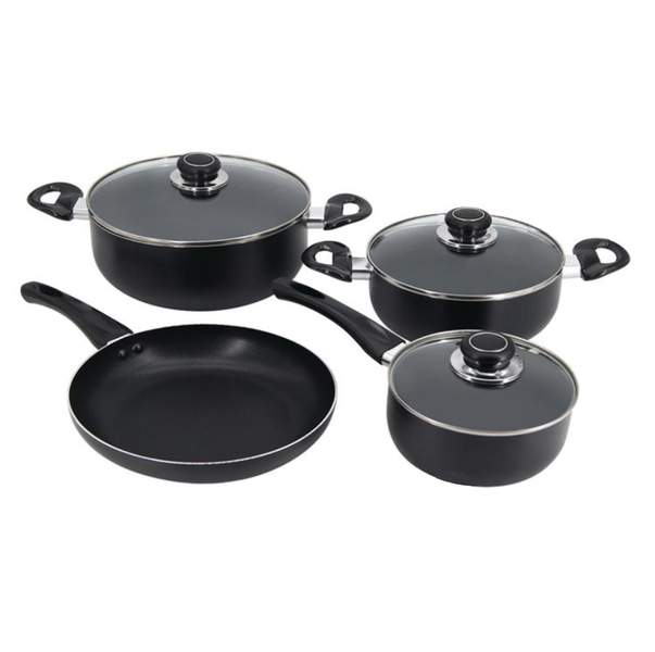 4 Piece Aluminum Cookware Dutch Oven Frying Pan