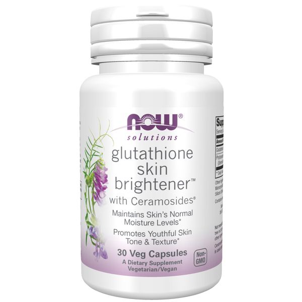 NOW Solutions Glutathione Skin Brightener with Ceramosides - 30 Veg Caps