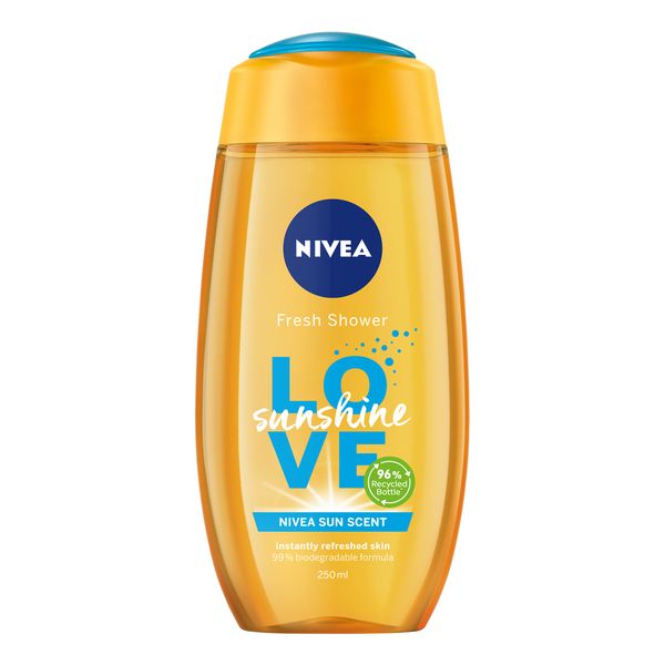 NIVEA Love Sunshine Shower Gel Body Wash with Vitamins, 250ml