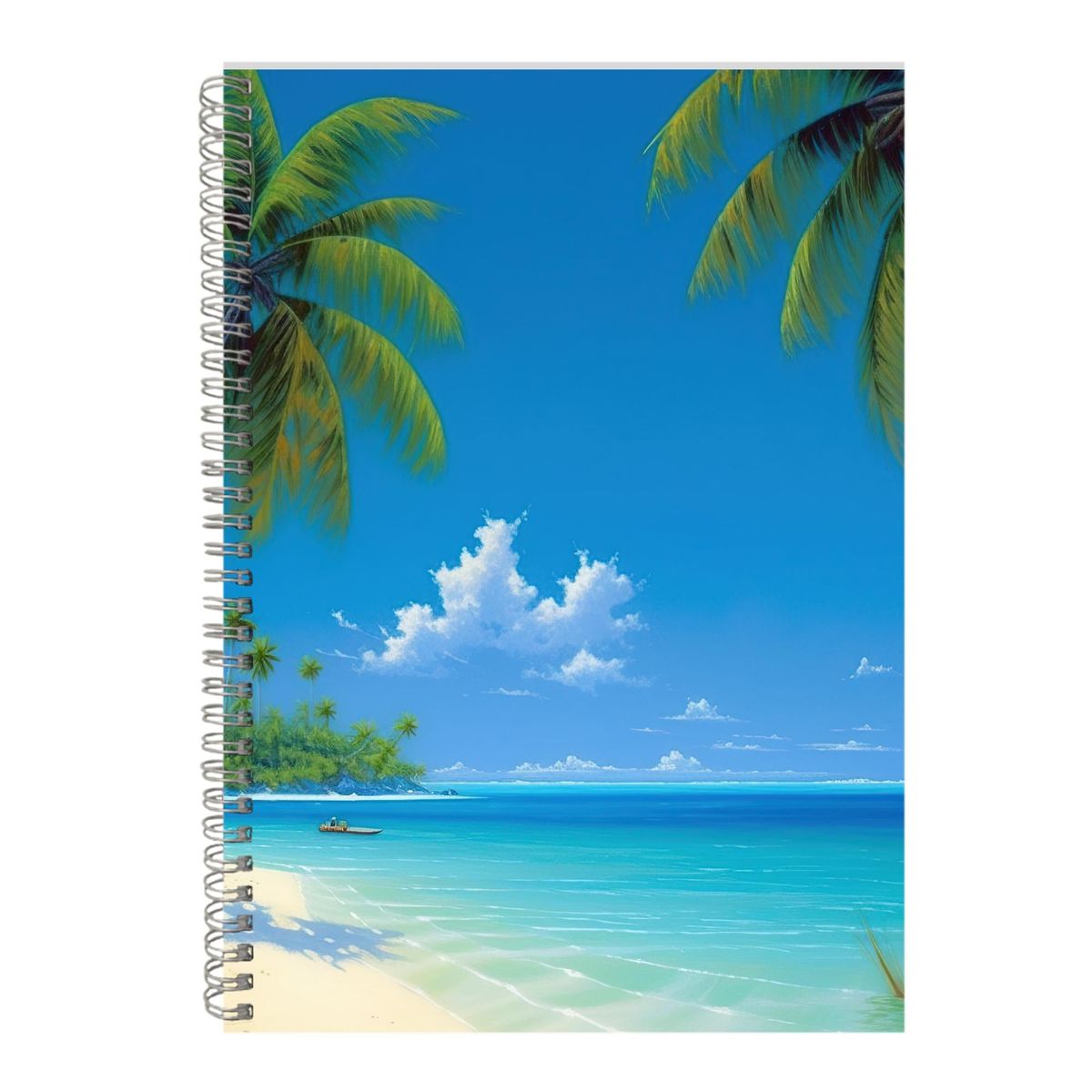 Island10 A4 Notebook Spiral and Lined Tropical Graphic Notepad Present ...