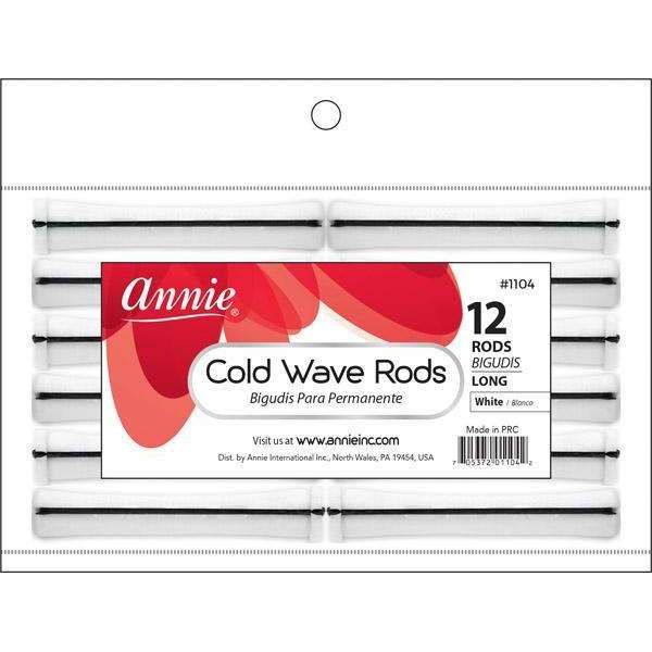 Annie Cold Wave Rod Long 12Ct White - 4 Pack