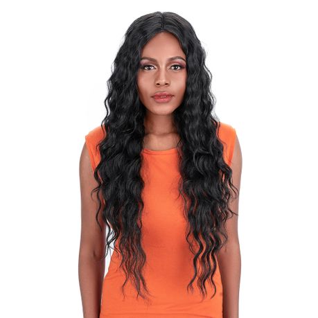 Magic Long Body Weaves Synthetic Hair Lace Front Wigs On Sale Htsgianna 1B#  | Buy Online in South Africa 