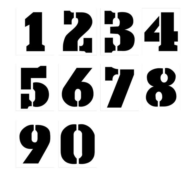 0-9 Number Stencil 100 mm