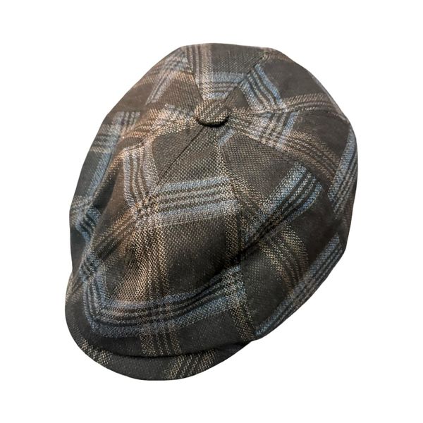 Premium Cotton Newsboy Cap ,Flat Cap , Plaid Style.