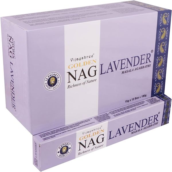 Golden Nag Incense Sticks - 12 Pack - Lavender