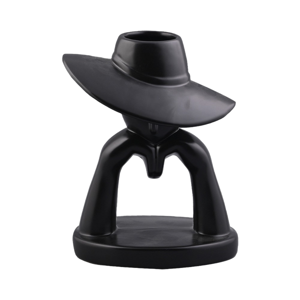Lady Face with Hat Ceramic Mini Flower Pot