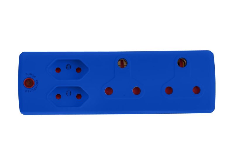 Electricmate 2 x 16 + 2 x 5 Amp Adaptor Loose Blue