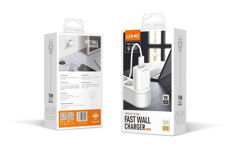 LDNIO T/C A303Q QC3.0 Chargering adapter for iPhone