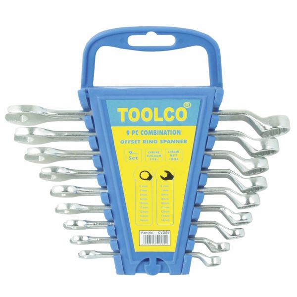 Toolco - Combination Offset Spanner Set - 6-14mm - 9-Pieces