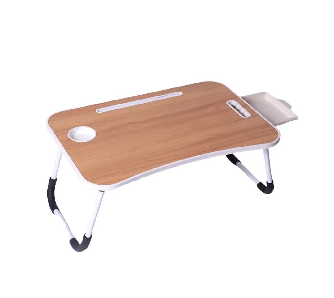 Multipurpose Foldable Laptop Table for Bed with Drawer Tablet & Cup