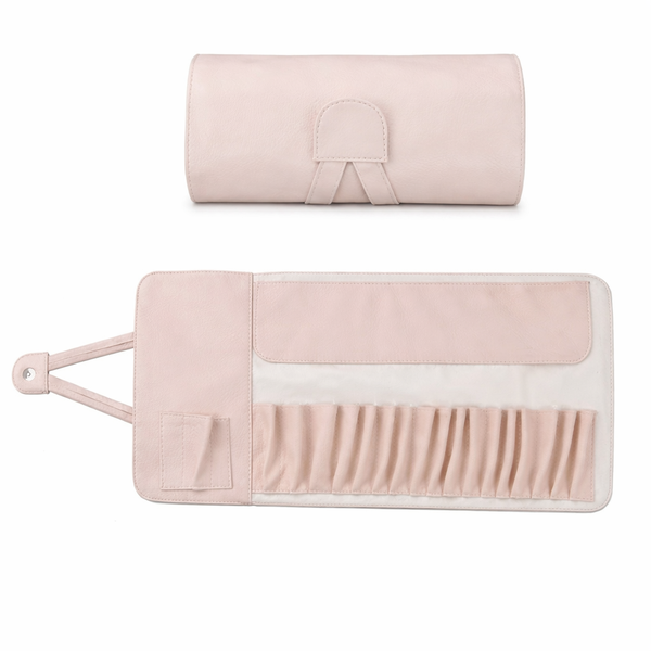 18-Slot - Makeup Brush Bag - Pink
