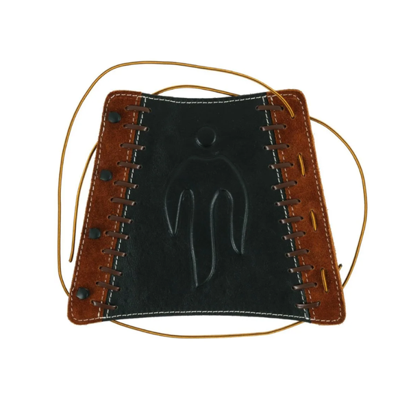 HOA Signature Armguard - 18 cm Black &amp; Brown Leather Forearm Guard
