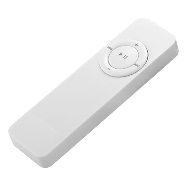 USB MP3 Player Rechargeable Memory Card Playback Portable Pocket MusicWhite
