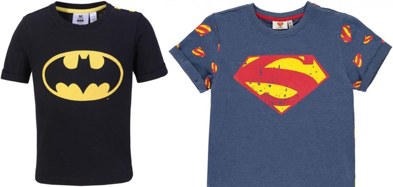 Character Kids - 2 Pack Short Sleeve T Shirt Boys - Batman/Superman J [Parallel Import]