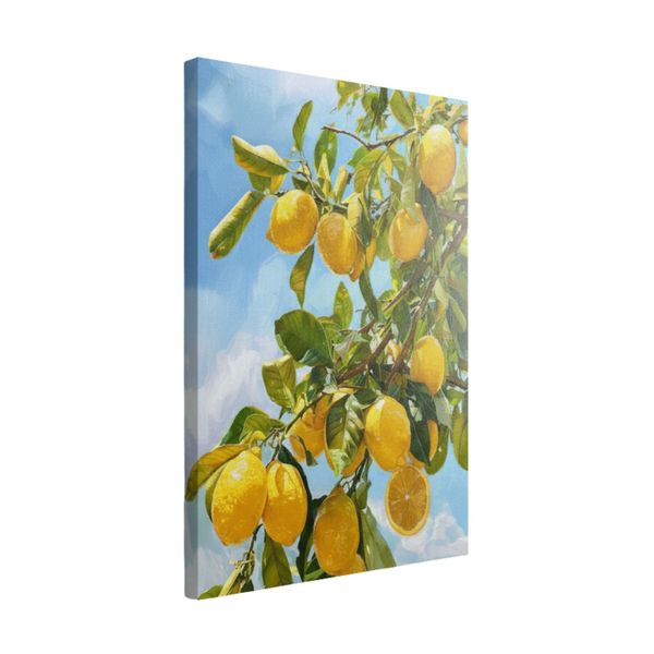 DIY Number Painting Kit - Framed Mounted Canvas. Lemon Tree
