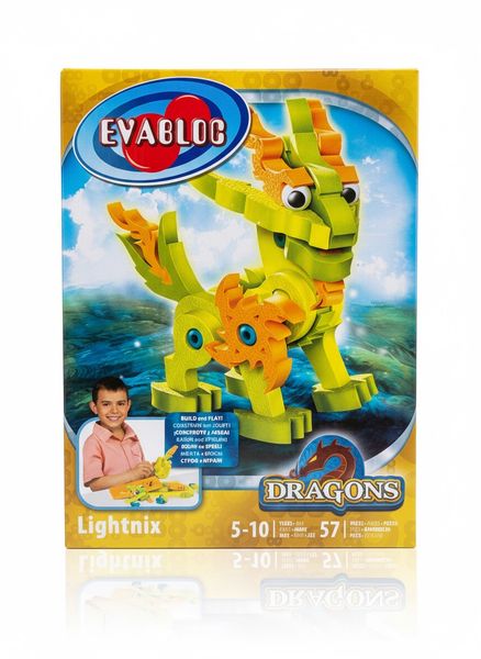Lightnix Dragon of The Light Building Kit - 57-Piece Foam Construction Set