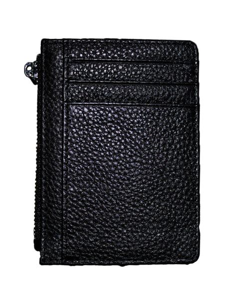 Fino SK-BD0688 Italian Top Grain Genuine Leather Card Holder Wallet with Box - Black