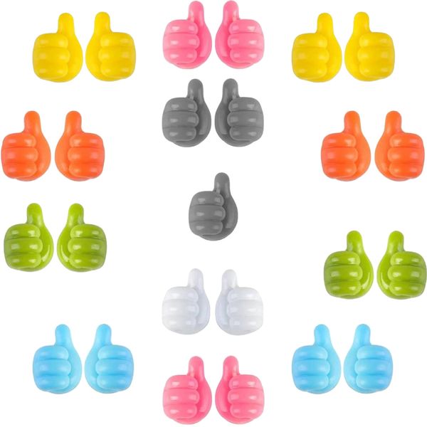 Home Office Computer Assorted Thumbs Up Cable Organiser Set of 25
