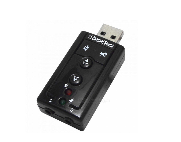 ONDL USB 2.0 Virtual 7.1 Channel Sound Card Adapter - Black