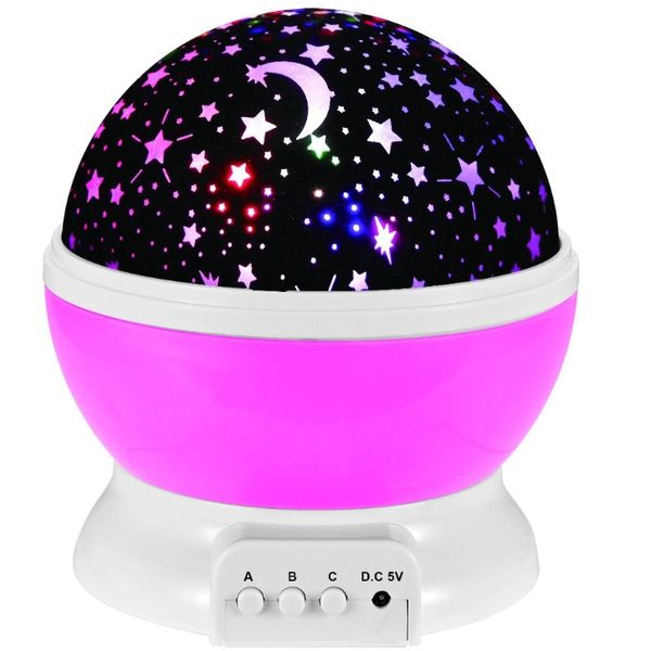 Rotating Unicorn Star Projector Night Light - Pink