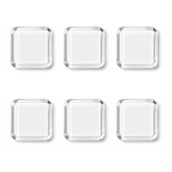 Transparent Square Silicone Door Stoppers, Self-Adhesive Protectors,6Pieces