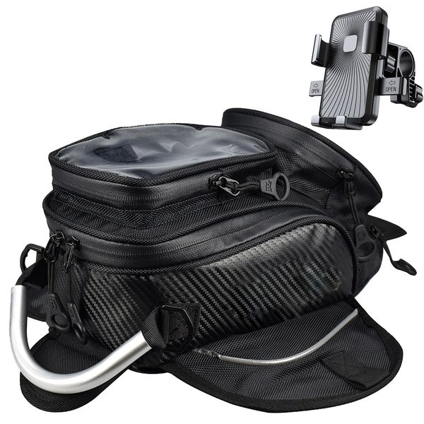 Motorcycle Tank Bag Waterfproof Portable With Mobile Phone Holder