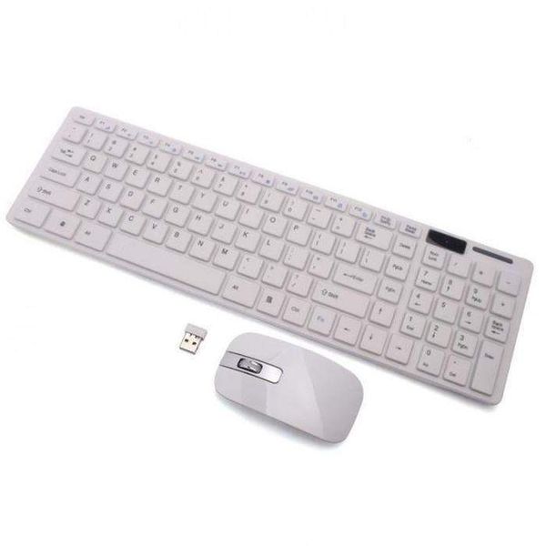Wireless Keyboard &amp; Mouse Ultra Thin Style combo - White
