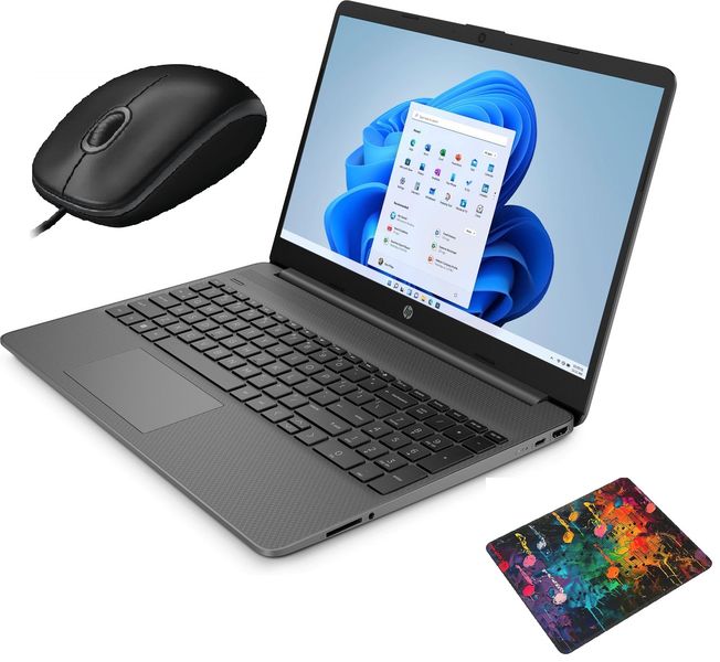 HP LAPTOP - B100 Wired Mouse + SBR Mouse Pad