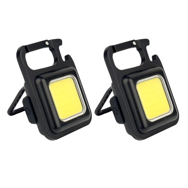 Set of 2 - Pocket Keychain Mini Light Multifunctional Rechargeable