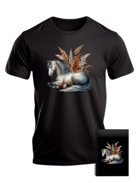 Floral Boho Horse Equestrian Flower T-shirt Christmas Birthday Gift 503 16