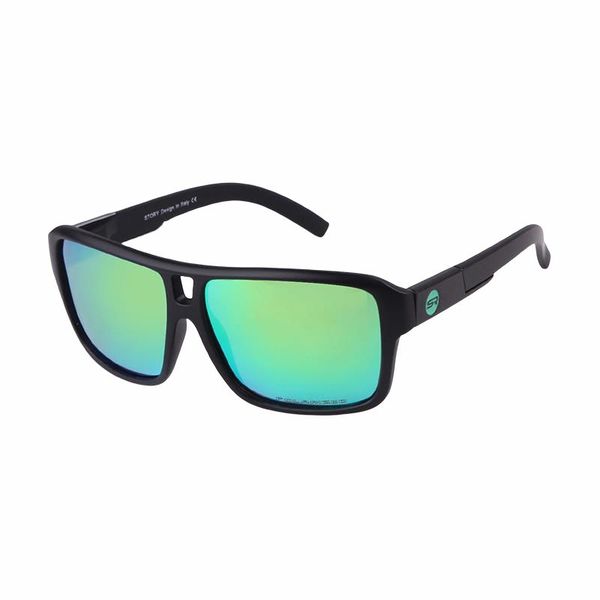 Story Polarized Sunglasses 100% UV Protection Black/White SR008