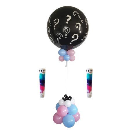 Gender Reveal Giant Balloon Set With 2 Cannons, Powders & Balloons