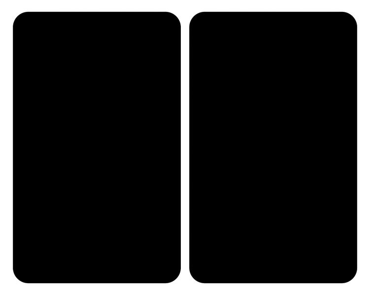 Wenko - Hob Cover Plates - 2Pc Universal Black Tempered Glass - 30X52Cm