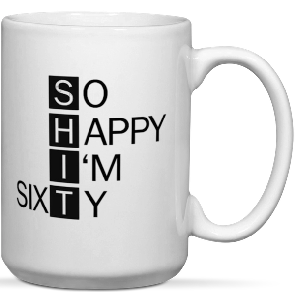 So Happy I'm Sixty 60th Birthday Gift Mug