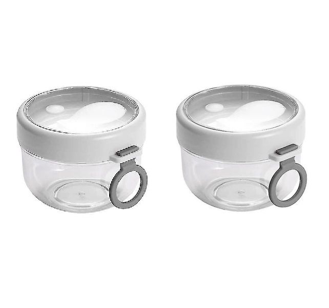 Overnight Oats Containers with Lids and Spoons - 600ml - 2 Pack - Pink &amp; Green