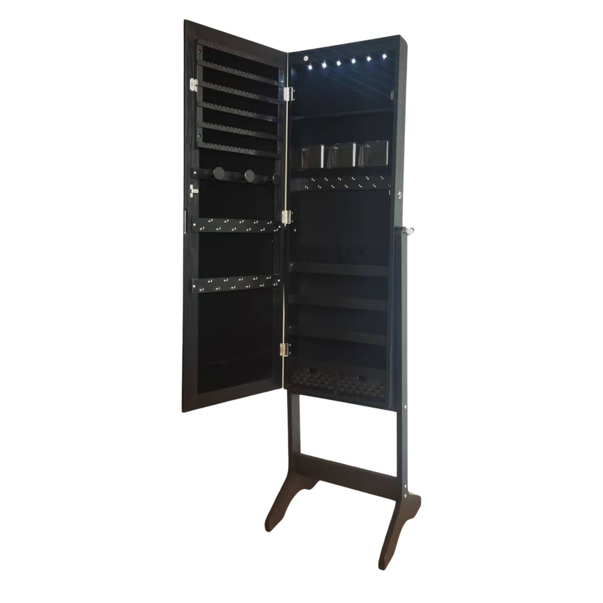 HOMEPOLA Elegant Jewellery Storage Cabinet with Full Length Mirror