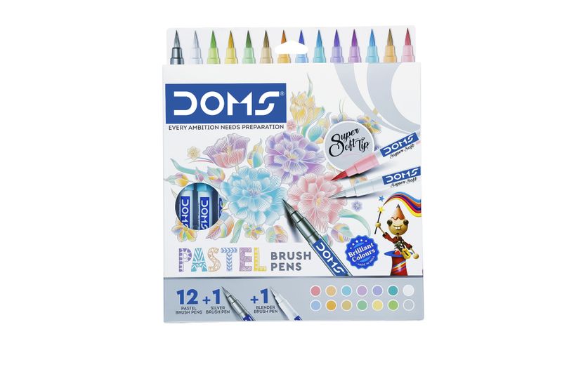 Doms Brush Pens Pastel 14 Pc