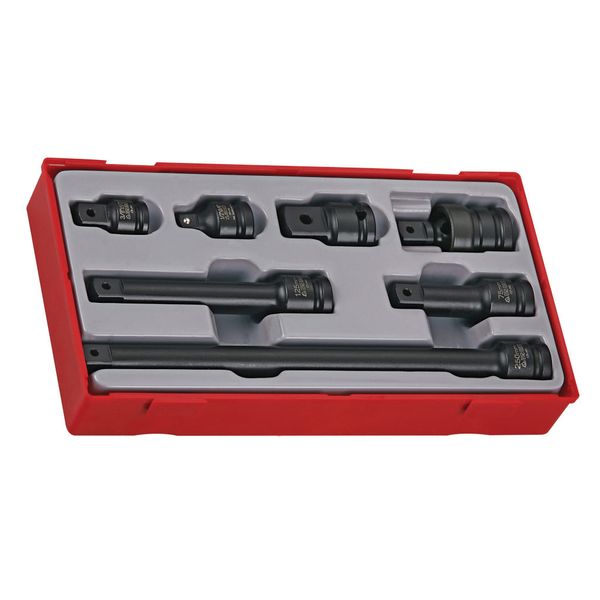 TengTools - 7 Piece 1/2'' Drive Impact Accessories Set, DIN standard - TT9207
