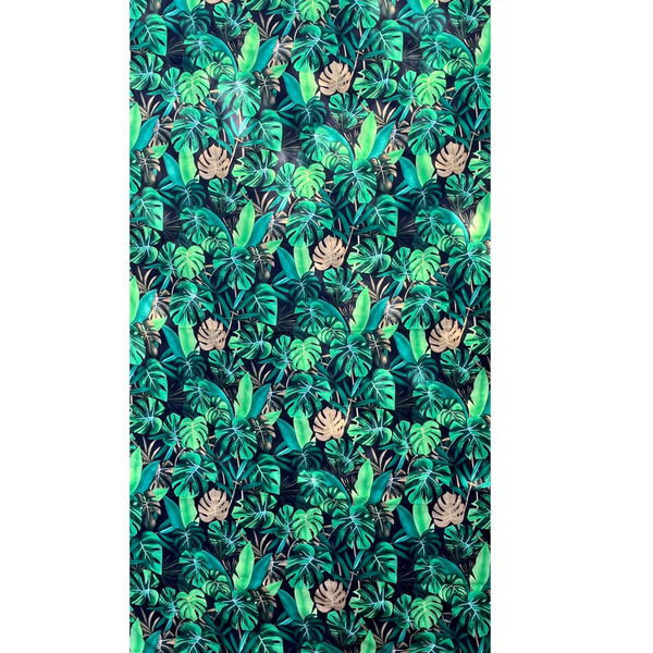 Green Tropical Leaf Tablecloth - 150 x 250cm - 6-8 Seater