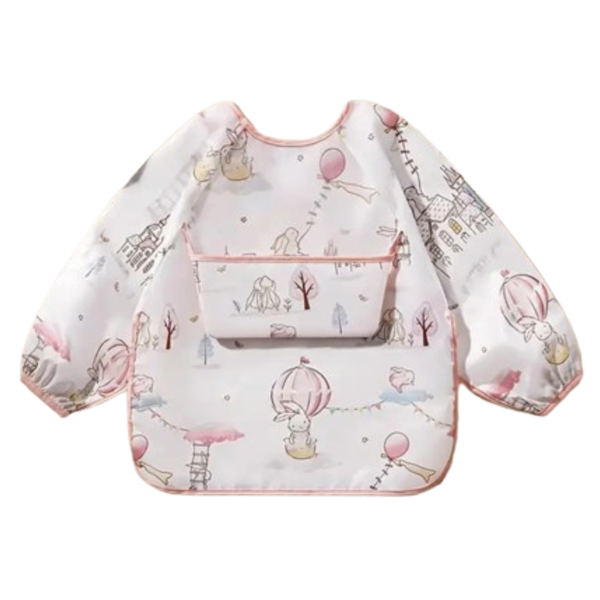 Long-Sleeved Waterproof Wearable Feeding Bib For Babies &amp; Toddlers 6-12mths