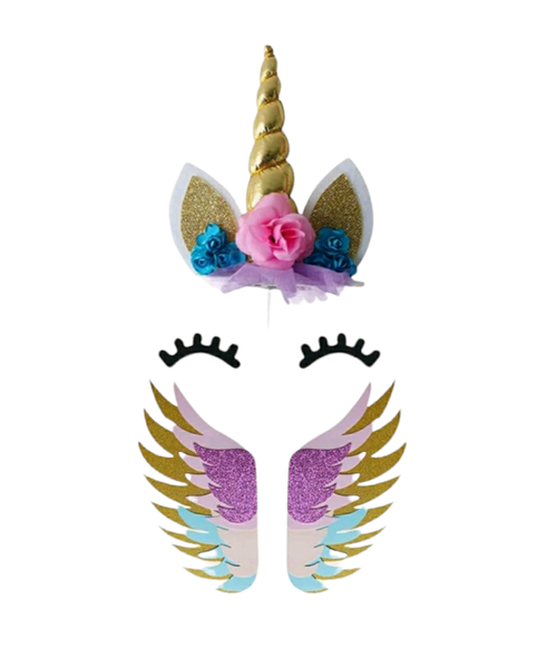 Unicorn Cake Topper Decoration with Wings