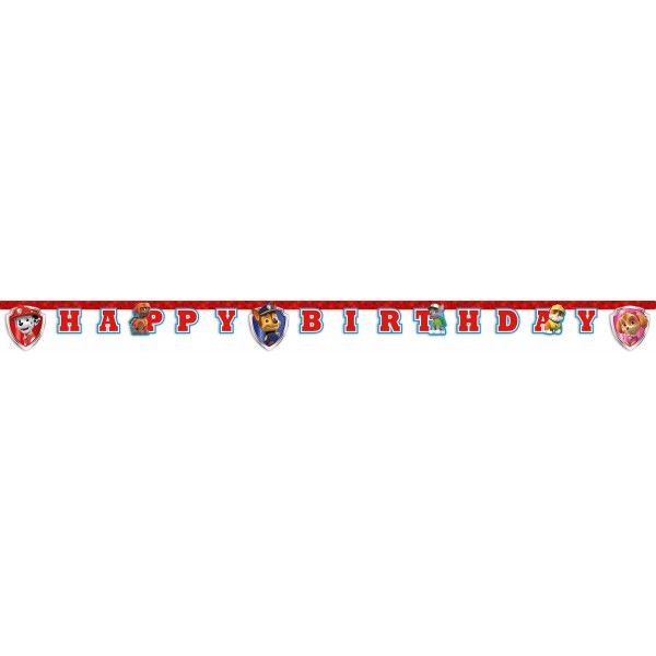 Paw Patrol Ready For Action Happy Birthday Die-Cut Banner